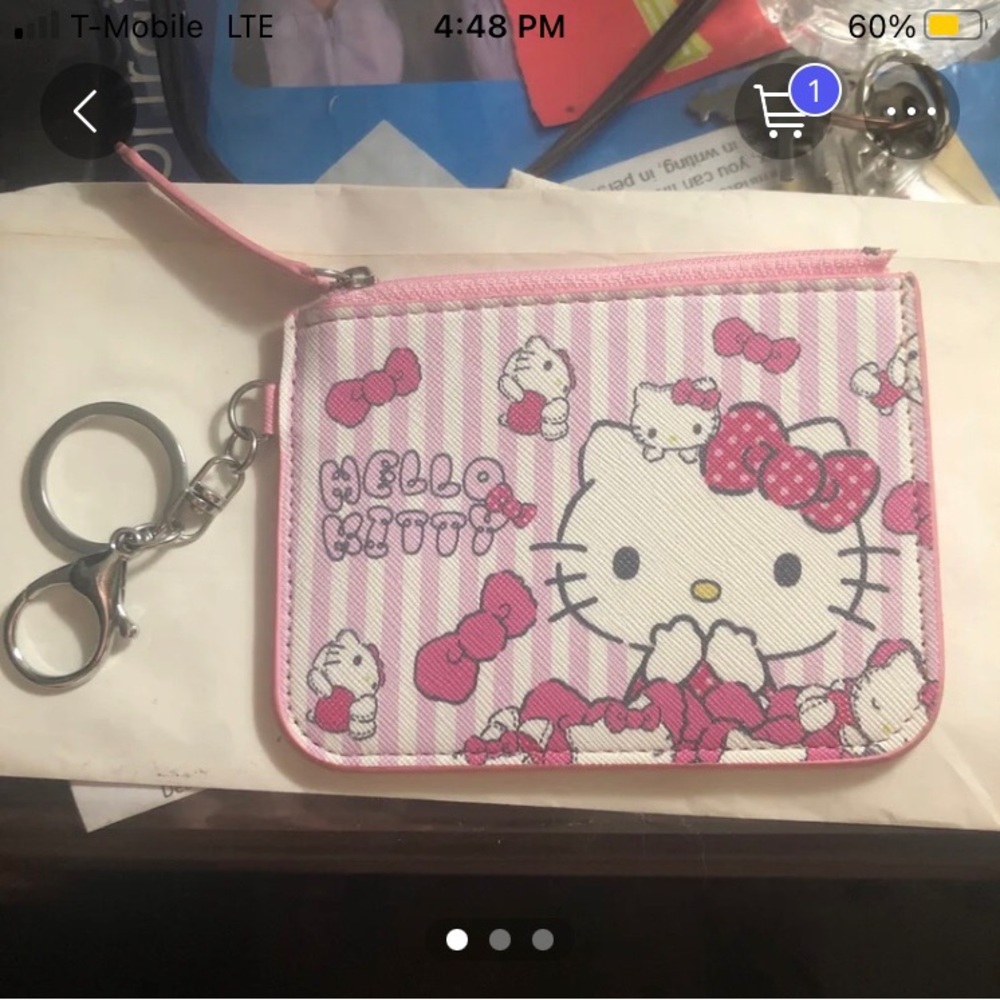Hello kitty keychain wallet